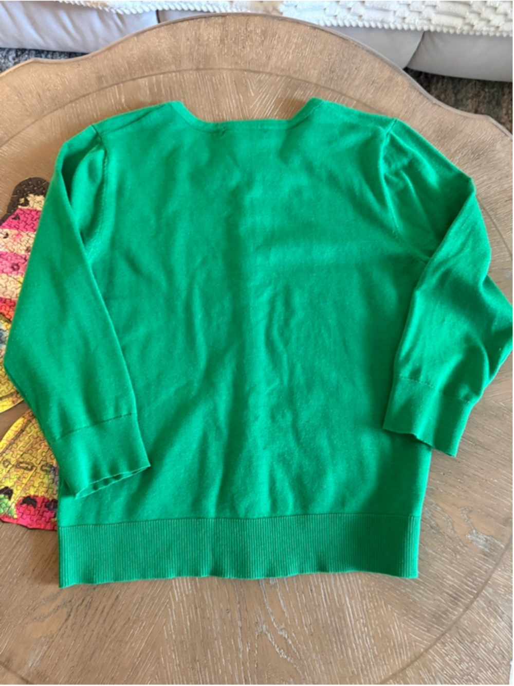 Women's Cable & Gauge Green Cardigan Sweater M - Picture 5 of 5